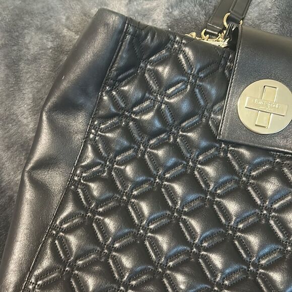 Kate Spade Astor Court Marlene Black Quilted Chain Handle Handbag Purse - Picture 3 of 16